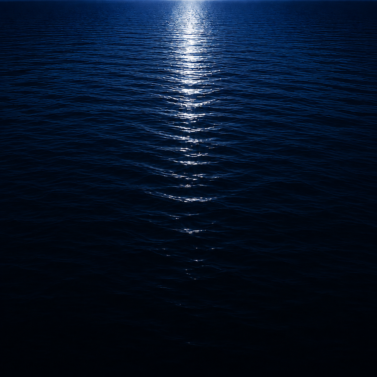 Moonlit water fading into the depths of The Ripple Well